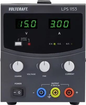 Produktbild von VOLTCRAFT LPS1153 Labornetzgerät, einstellbar 0 - 15 V/DC 0 - 3 A 45 W Anzahl Ausgänge 1 x