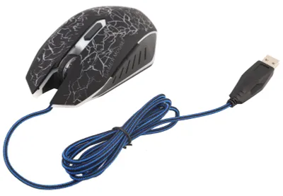 Immagine prodotto di Mouse da gioco con cavo a 6 tasti ergonomico con LED USB per computer portatile e PC desktop