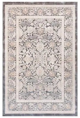 Image de Tapis de salon en polyester gris foncé 160 x 230 cm