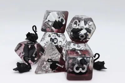 Produktbild von Foam Brain Games Würfelset Black Swan für Rollenspiele