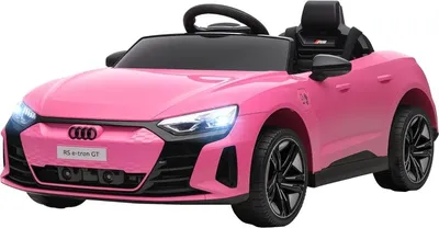 Immagine prodotto di AIORBER Auto elettrica per bambini 12V con telecomando 2,4 GHz, 2 motori, 4 ruote ammortizzate, clacson, fari, musica, avvio graduale, per bambini dai 3 ai 5 anni, rosa