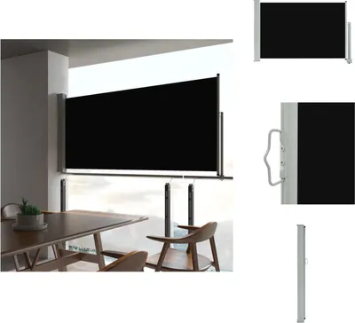 Obrázek produktu pro vidaXL Výsuvná boční markýza 60×300 cm černá - Slunečníky a slunečníky