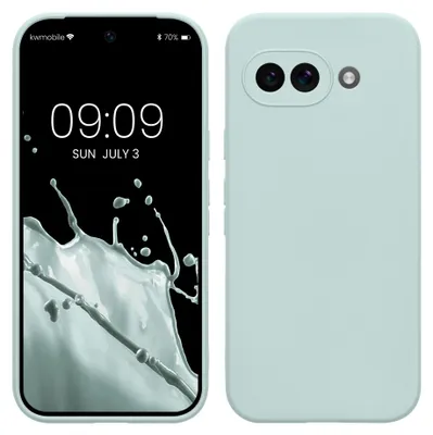 Produktbild von kwmobile Handyhülle für Google Pixel 9a Hülle - weiches Handy Silikon Case - Schutzhülle Cover - Cool Mint