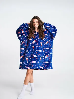 Produktbild von Sweatshirt-Decke Cozy Noxxiez CH352 Wine - warme TV-Kapuzendecke für Teenager und Erwachsene