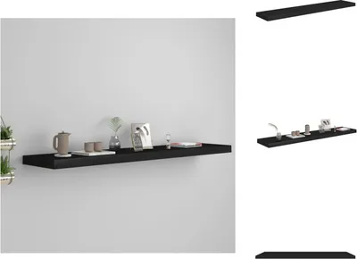 Obrázek produktu pro vidaXL Plovoucí police černá 120x23,5x3,8 cm MDF - Nástěnné police