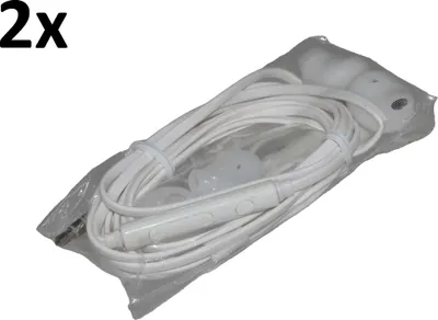 Produktbild von 2x Kopfhörer für Original Samsung Galaxy S4 mini I9195 weiß In-Ear earphone Headset Ohrhörer 3,5mm Stereo Sound 920 + Hakai Pad