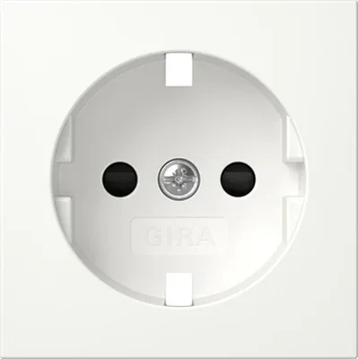 Imagen del producto de GIRA. Enchufe Schuko, color blanco puro, modelo 492127