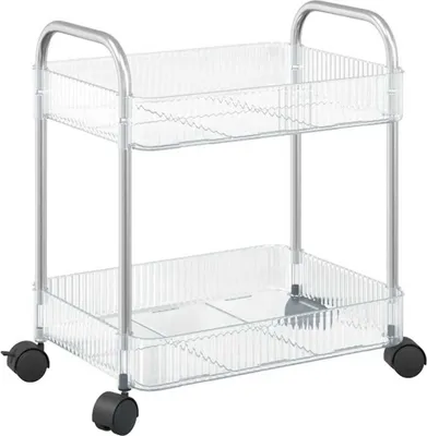 Immagine prodotto di Carrello Portaoggetti a 2 Livelli 37x28x43,5 cm in Acrilico