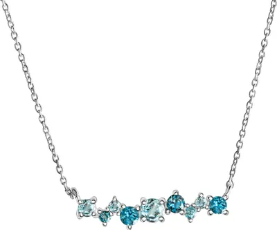 Produktbild von Zeeme Gemstones Halskette 925/- Sterling Silber 42+3cm weiß 358250298-1