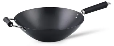 Kohlenstoffstahl-Wok 35 cm, Antihaft, Induktion, spülmaschinengeeignet