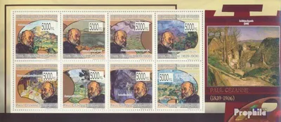 Produktbild von Briefmarken Guinea 2009 Mi 6823-6830 Kleinbogen (kompl. Ausgabe) postfrisch Gemälde von Paul Cezanne (1839-1906)