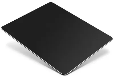 Produktbild von Gaming-Mauspad aus Aluminium, Mauspad mit glatter, präziser Oberfläche und rutschfester Gummibasis für Laser-/optische Mäuse, Schwarz (23 x 18 x 0,2 cm)