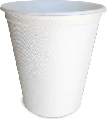 Produktbild von NATURA Zuckerrohrbecher 400 ml, Durchmesser 90 mm 25 Stück.