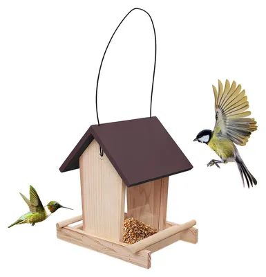 Image de Mangeoire à oiseaux décorative avec poteau de support