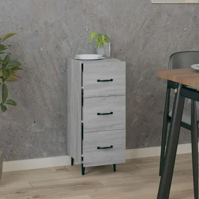 Produktbild von The Living Store Sideboard Grau Sonoma 34,5x34x90 cm Holzwerkstoff