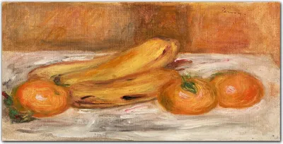 Produktbild von Coloray - Bild aus Glas - 120x60 cm - gehärtetes Glas glasblock mit bild wohnzimmer Küche Dekoration wanddekoration - Obst Orangen Bananen