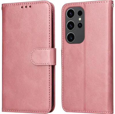 Produktbild von Mobigear Geldbörsen-Handyhülle für Samsung Galaxy S24 Ultra, Klapphülle, Roségold