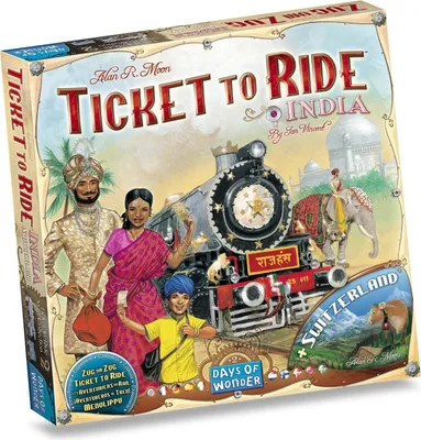 Produktbild von Days of Wonder Zug um Zug Erweiterung Map Collection 2 Indien + Schweiz 811774
