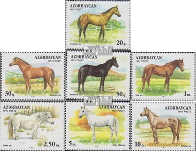 Produktbild von Briefmarken Aserbaidschan 1993 Mi 79-85 (kompl.Ausg.) postfrisch Pferde