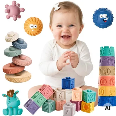 Obrázok produktu pre Woopie Baby Set 27 mäkkých senzorických blokov