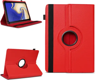 Produktbild von Tablet Hülle Samsung Galaxy Tab S4 10.5 Tasche Schutzhülle Case Cover DrehbarFarben:Rot