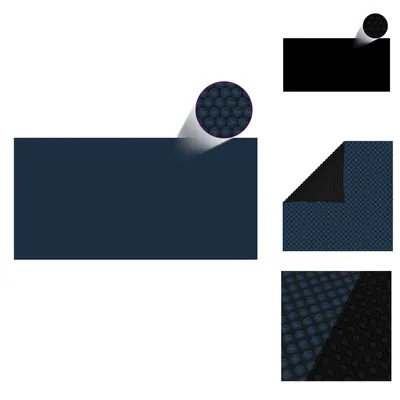 Produktbild von vidaXL Treibende Pool-Solarplane PE 1000x500 cm Schwarz und Blau -  Poolabdeckungen & -unterlagen