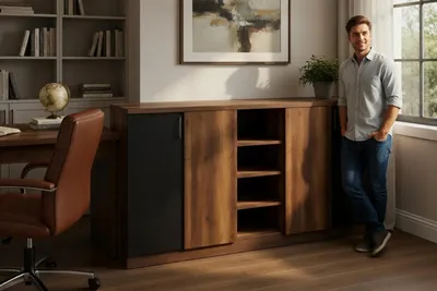 Immagine prodotto di Console di design con ripiani aperti e spazio contenitivo