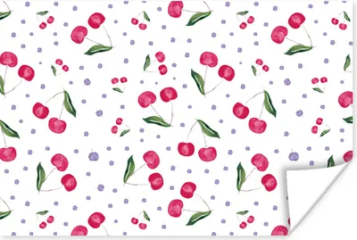 Produktbild von MuchoWow® Poster Kirschen - Obst - Weiß 120x80 cm - Bilder