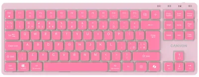 Obrázok produktu pre Klávesnice CANYON OnType 10 Low Profile EN Wired Pink