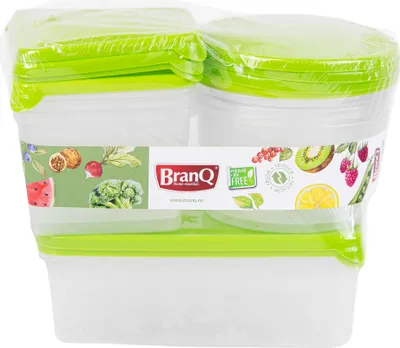 Image de Lot de 10 récipients alimentaires en plastique Vert