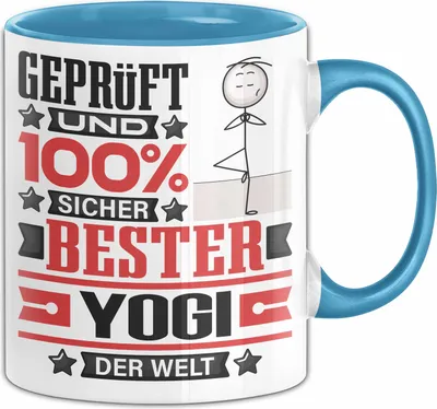 Produktbild von Yogi Geschenk Lustiger Spruch für Yogi Geschenkidee Bester Yogi Der Welt (Blau)