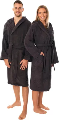 Produktbild von Lavea® Mexico - Bademantel Damen & Herren aus 100% Baumwolle – weicher Frottee Morgenmantel mit Kapuze, für Sauna & Zuhause, saugstark & pflegeleicht