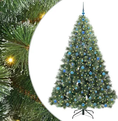 Obrázok produktu pre vidaXL Umelý vianočný stromček s 300 LED diódami zelený 210 cm PE a PVC