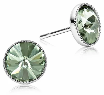 Produktbild von LUISIA® Solitär Ohrstecker "Joy" mit Kristallen von Swarovski® | Black Diamond