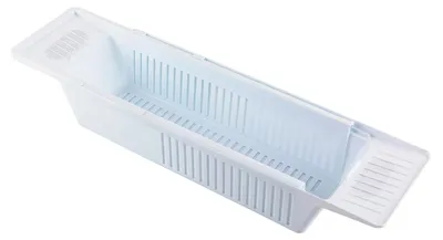 Obrázek produktu pro Odkládací polička do vany – výsuvná – polypropylen – 80 × 15 × 10 cm – bílá