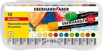 Produktbild von Eberhard Faber 522013 - 12x Ölpastellkreiden in Plastikbox