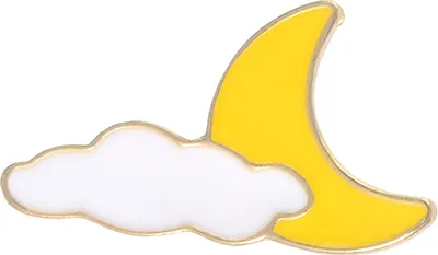 Produktbild von Cartoon Sonne Mond Wolke Regenbogen Emaille Brosche Pin Tasche Kragen Revers Abzeichen Schmuck-Mond