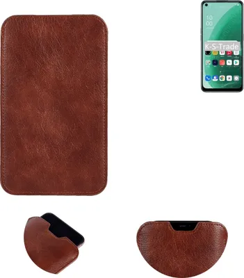 Produktbild von K-S-Trade Schutzhülle Handyhülle kompatibel mit Oppo A55s 5G Handytasche Kunstleder Sleeve in braun