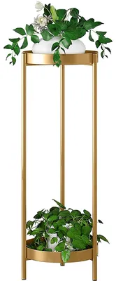 Image de Support pliable pour plantes, avec 2 niveaux, pour intérieur et extérieur