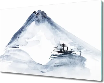 Produktbild von Glas Schneidebrett Herdabdeckplatten Schneideplatten - 80x52 cm - Aquarell Blumen