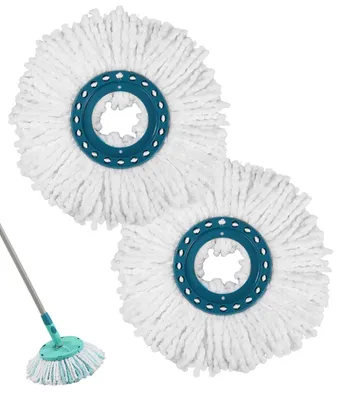 2er-Pack Ersatz-Wischtücher für Rotationswischer, Mikrofaser, 35 cm