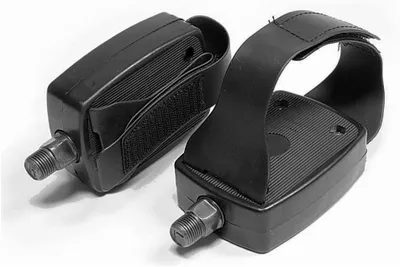 Image de Pédales de vélo de 1/2 pouce, réglables, 9 x 6,5 cm, antidérapantes, pour vélo de fitness et vélo d'intérieur