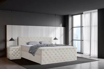 Produktbild von Boxspringbett 160 x 200 cm mit Bettkasten, Matratzen und Topper, Bonell-Matratzen H4, Hellbeige Aosta