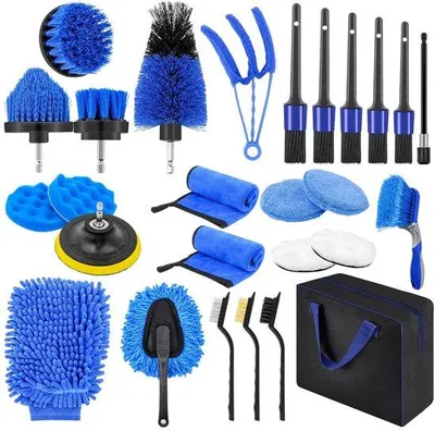 Imagen del producto de Kit de limpieza autolimpiante de 27 piezas, para limpieza interior y exterior, color