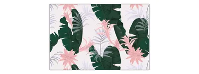Zdjęcie produktu dla Fototapeta abstrakcyjne Szkicowane czarno białe Liście Monstera Egzotyczna Przyroda 3D 135x90cm