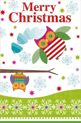Produktbild von Artebene Karte Lentikularfolie Christmas Eule 3D Effekt inkl Umschlag