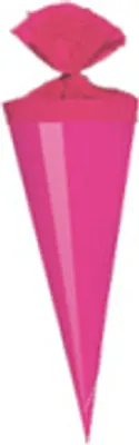 Produktbild von 5 Deko Schultüten / Länge: 20cm / Farbe: pink