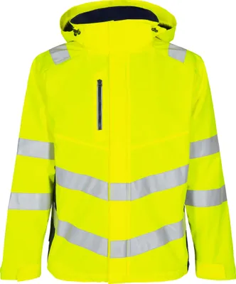 Produktbild von F. Engel Safety Shelljacke, Gelb/Blue Ink, Gr. XS