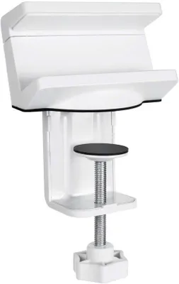 Produktbild von Unyqoos® Universelle Steckdosenleisten-Halterung mit Tischklemme und integriertem Kabelmanagement, passend für 40–60 mm