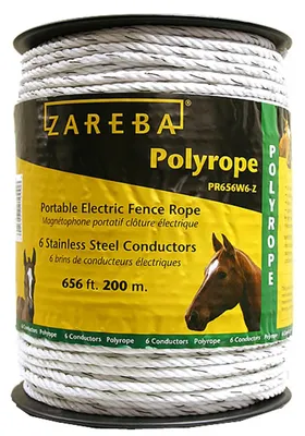 Polyrope 200 m, 6-Leiter, tragbares Elektrozaun-Seil